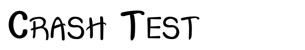Crash Test font preview